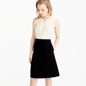 J. Crew Two-piece dress in silk baby dot
